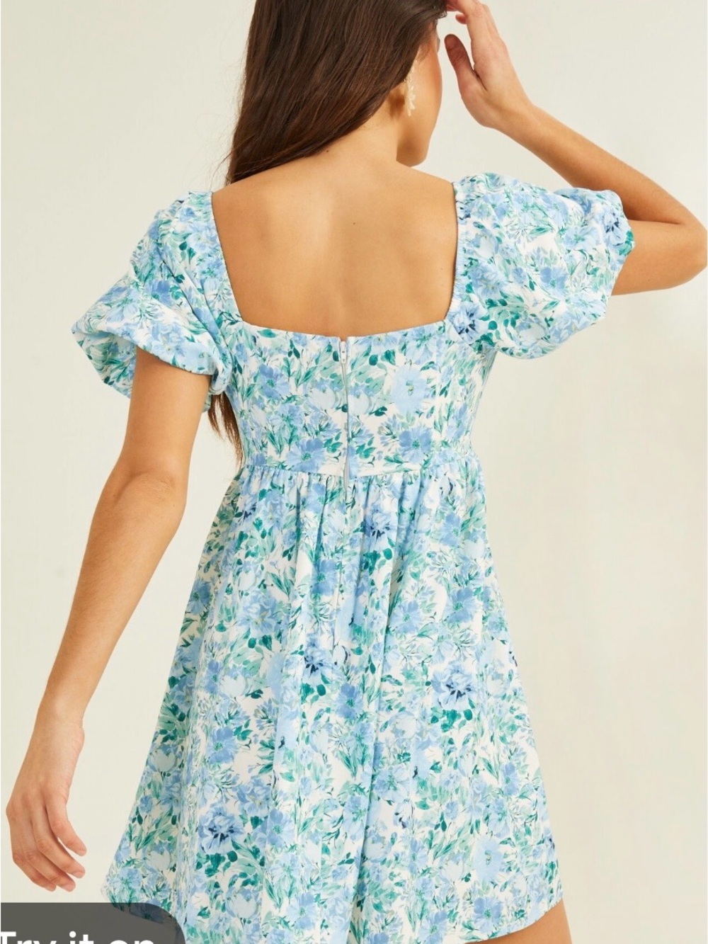 Altar’d State Bristol Puff Sleeve Dress Size Medium Cottagecore Romantic - Picture 3 of 11